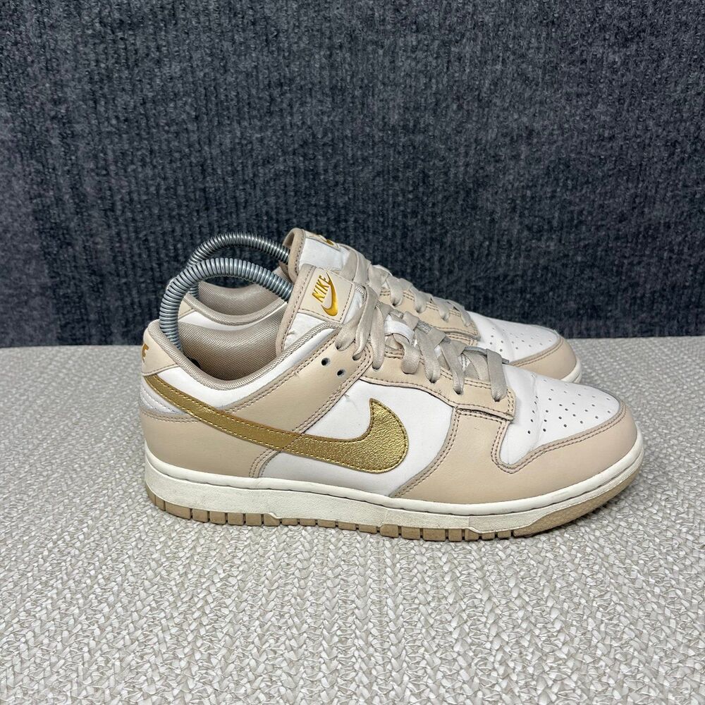 Nike Dunk Low Phantom Metallic Gold White Shoes Sneakers Women’s 7.5 DX5930-001